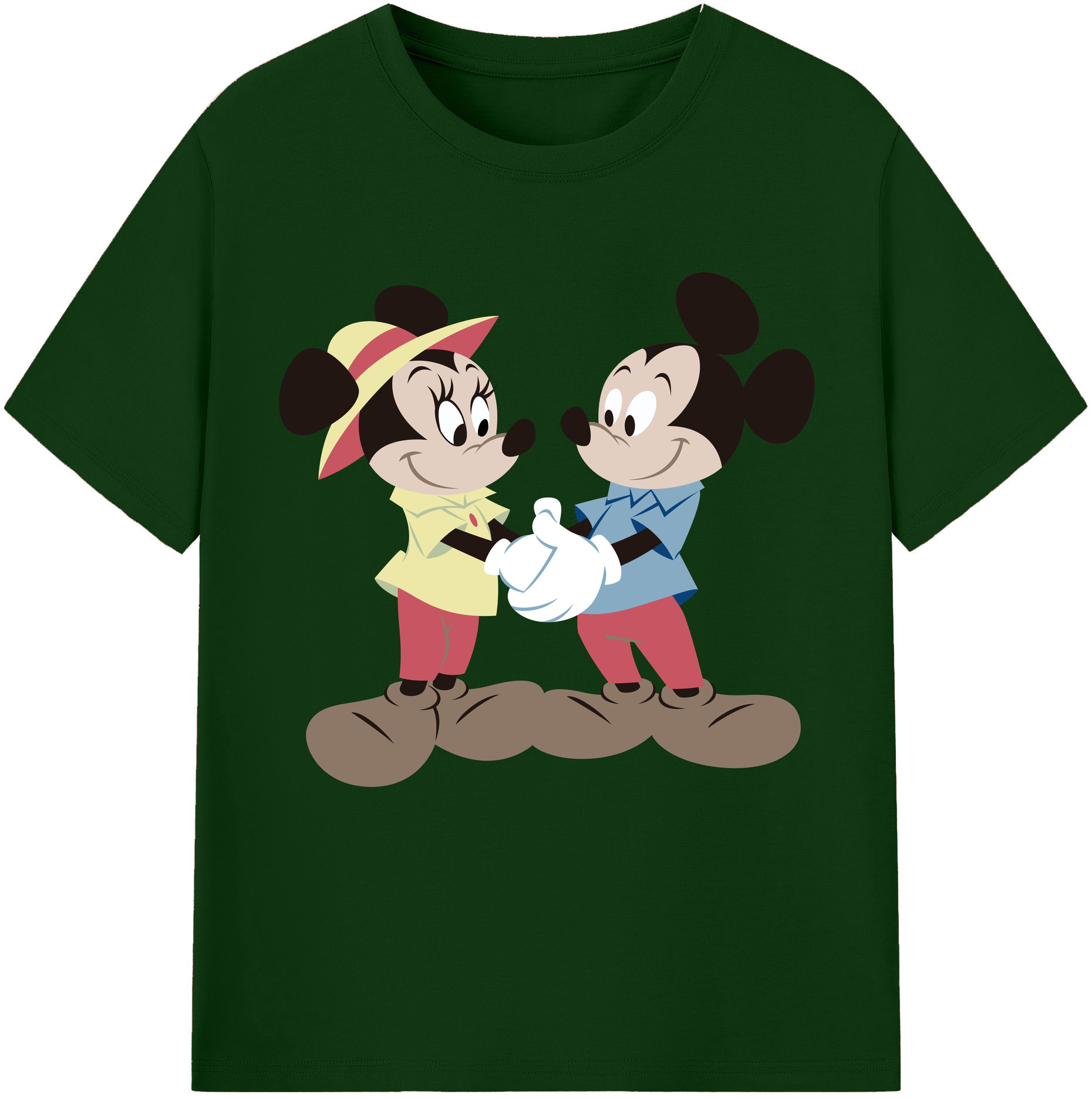 （画像用） ミッキーマウス Mickey Mouse 綿100％半袖Tシャツ（フロントプリント）